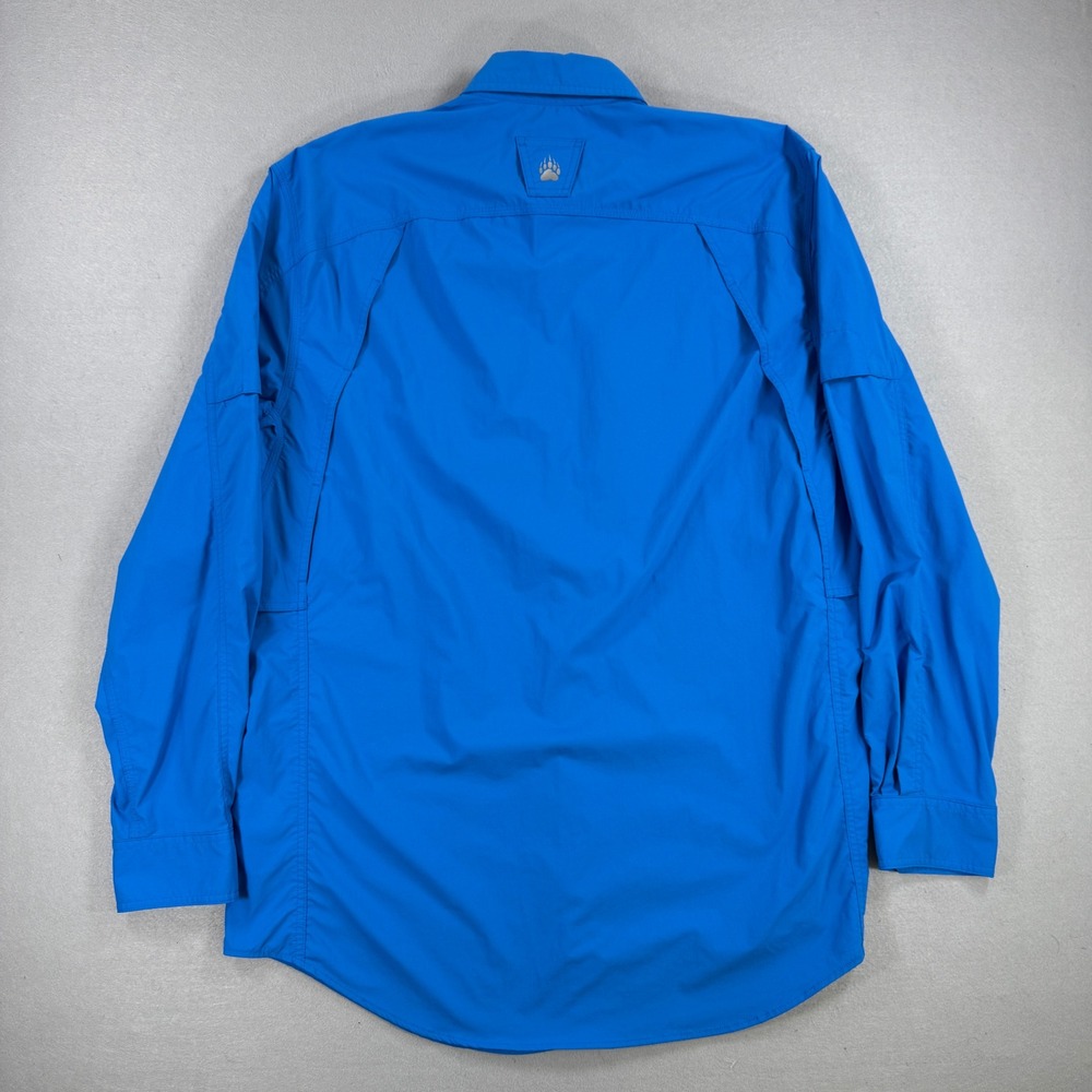 Alaskan Hardgear Duluth Shirt Mens L Tall Blue Long Sleeve Button Up Fishing - Picture 3 of 9